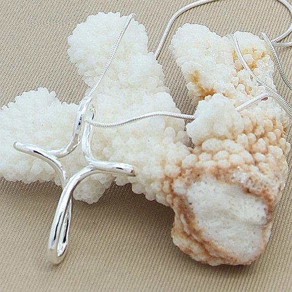 925 Sterling Silver Cross Chain Necklace Wedding Engagement Gift Women - Picture 4 of 6